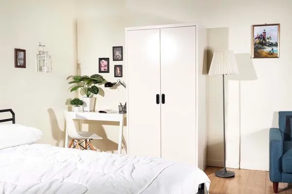 Open door-capsule handle wardrobe