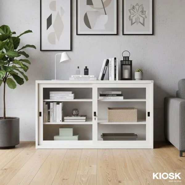 Sliding glass door cabinet 4 ft.