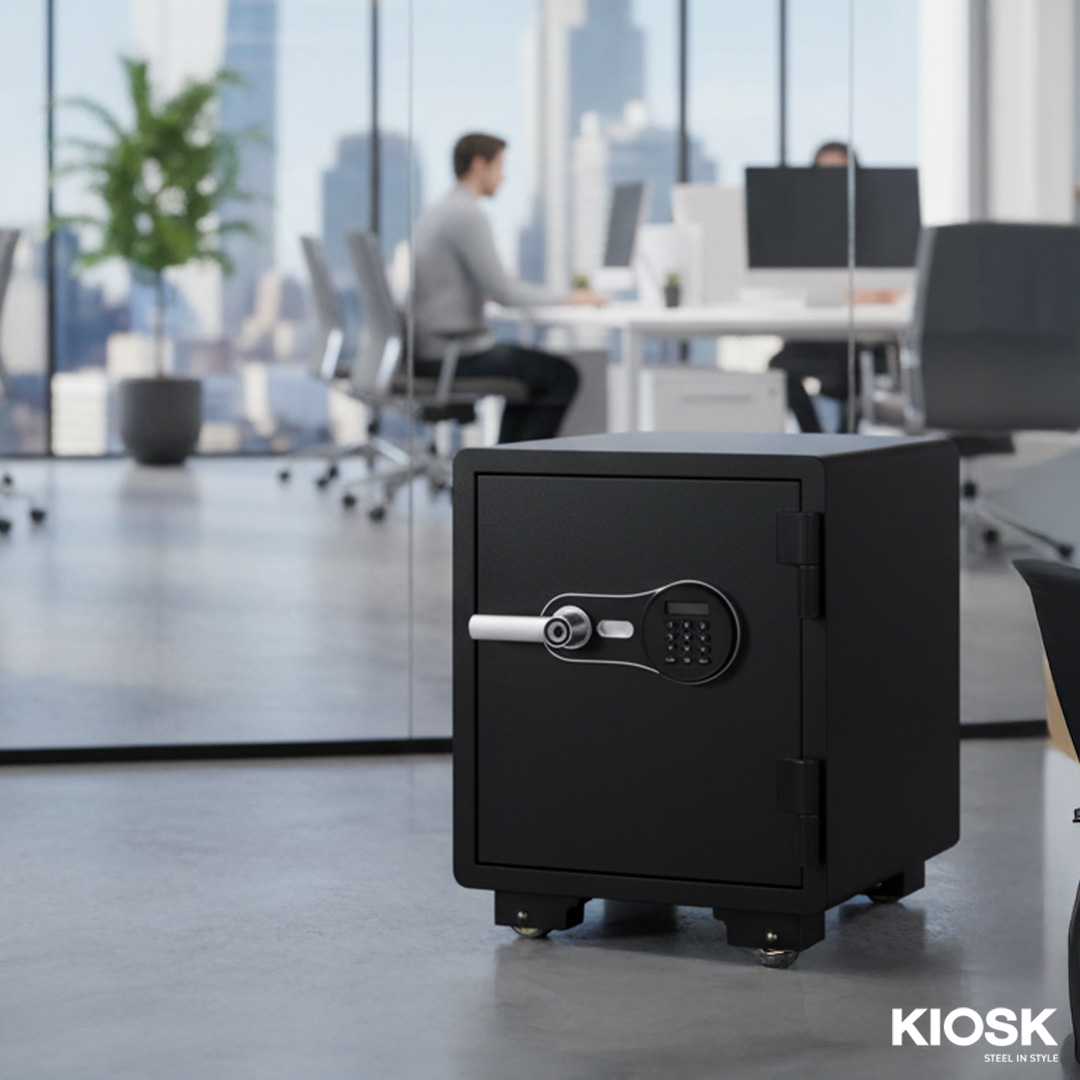 Fireproof safe with fingerprint  and digital code system,  74 kg.