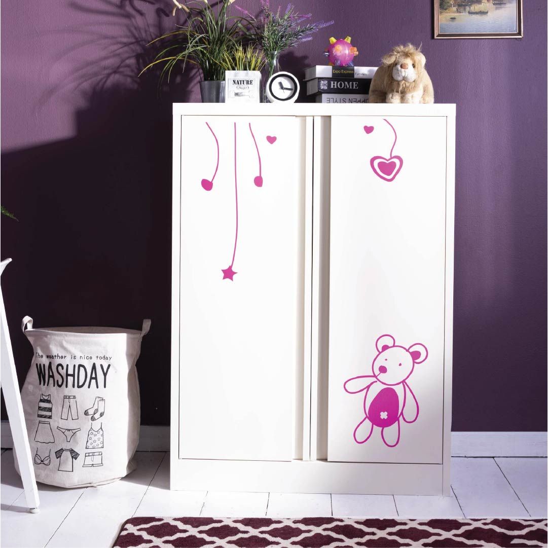 Children's wardrobe Open door with pattern