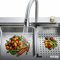 KIOSK Kitchen Cabinet with SinkSUS304 Smart Faucet & Full Accessories-7