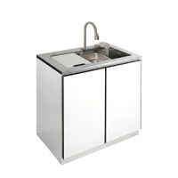 KIOSK Kitchen Cabinet with SinkSUS304 Smart Faucet & Full Accessories-5