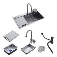 KIOSK Kitchen Cabinet with SinkSUS304 Smart Faucet & Full Accessories-11
