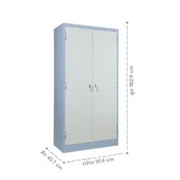 KOL 2-Door Cabinet with L Shape Handles, Adjustable Shelves, and Lock-6