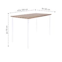 Dining table for 4seats with acacia wood top-6