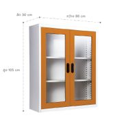 2 glass door book cabinet-12