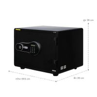Fireproof safe with fingerprint  and digital code system,  46kg. - Horizontal-12