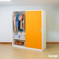 KIOSK SDS-160K Sliding Door Steel Wardrobe 160 cm with Rail-1