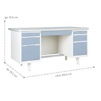 Double pedestal Desk-4