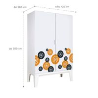 Solid open wardrobe with graphic pattern-8
