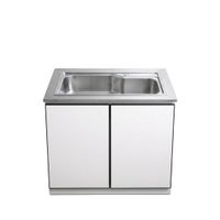 KIOSK DB-203 Kitchen Cabinet with Pearl Sand Finish Stainless Sink-2