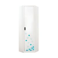Corner bookcase (6 sides), high with pattern-4