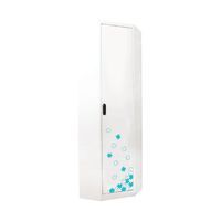 Corner bookcase (6 sides), high with pattern-5