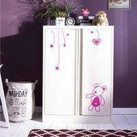 Children's wardrobe Open door with pattern