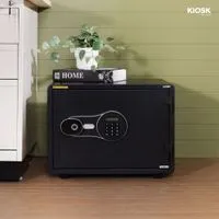 Fireproof safe with fingerprint and digital code system, 46kg. - Horizontal