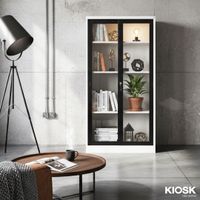 Sliding glass door cupboard