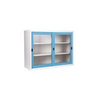 KOL 4-Foot Sliding Glass Cabinet with 3 Adjustable Shelves and Lock-4