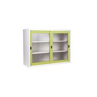 KOL 4-Foot Sliding Glass Cabinet with 3 Adjustable Shelves and Lock-5