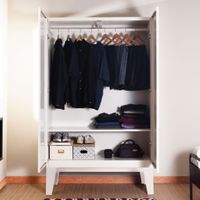 Solid open wardrobe with graphic pattern-2
