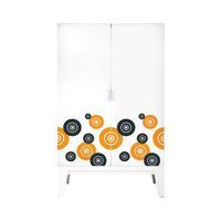Solid open wardrobe with graphic pattern-7