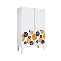 Solid open wardrobe with graphic pattern-8