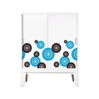 Solid sliding wardrobe with pattern-5