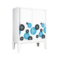 Solid sliding wardrobe with pattern-6