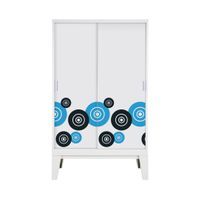 Solid sliding wardrobe with pattern-7